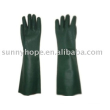 PVC Gloves with double dipped sandy finish